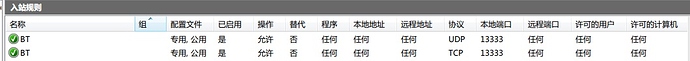 BT防火墙规则