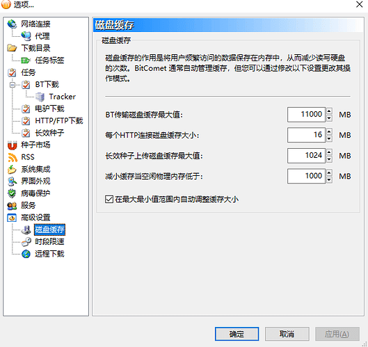 软件磁盘缓存设置